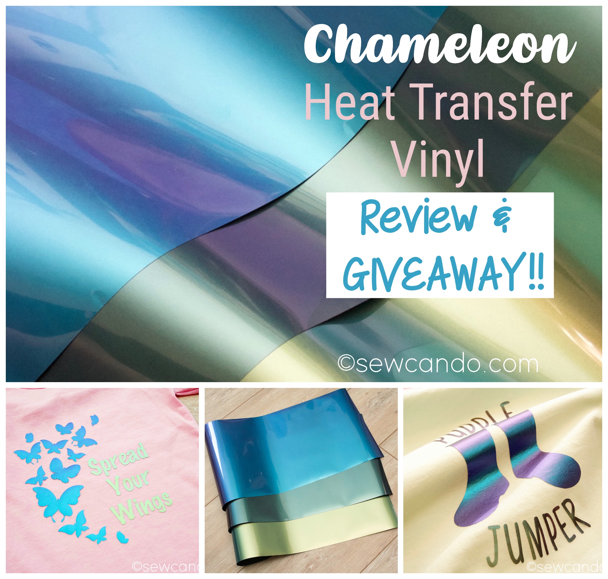 Sew Can Do: HTVRONT Chameleon Heat Transfer Vinyl Review & Giveaway